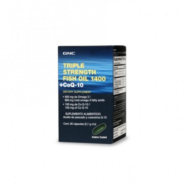 Triple Strength Fish Oil 1400 + CoQ10 60 Caps GNC